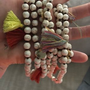 Tan mala beads